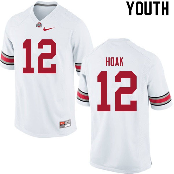 Ohio State Buckeyes #12 Gunnar Hoak Youth Embroidery Jersey White